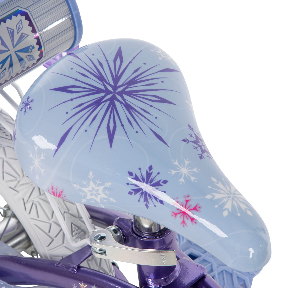 Frozen Bike with Doll Carrier Sleigh for Girl's, 12 In., White and Purple by Huffy