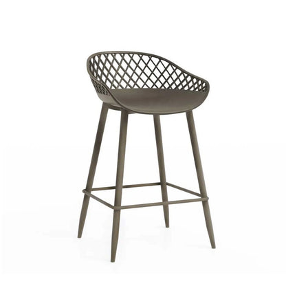Kurv Indoor and Outdoor Counter Stool - Aloe Green - Set of 2