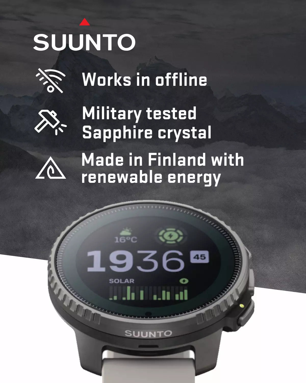 Suunto Vertical Watch, All Black, One Size