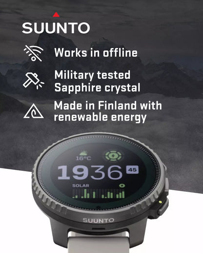 Suunto Vertical Watch, All Black, One Size