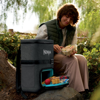 Ninja Outdoor FrostVault Go 24-Can Soft Cooler with Cold Dry Zone, Lakeshore Blue - FF124NV