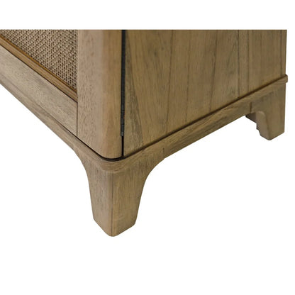 Coastal Arch shaped Bar Cabinet Dining Cabinet Fully Assembled Brown Wood