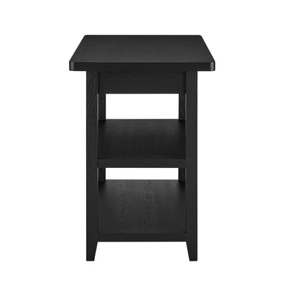 Better Homes & Gardens Reading Wood Kitchen Island with 2 Shelves and Drawers, Walnut Color