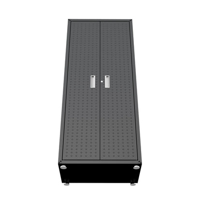 Fortress Textured Metal 75.4" Garage Cabinet with 4 Adjustable Shelves y