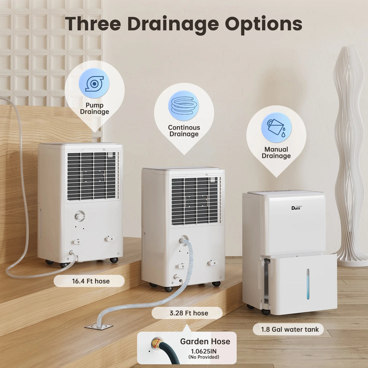 Dehumidifier for Basement with Drain Hose, Energy Star Max 115 Pints/Day for 4500 Sq Ft for Large Room, Home, Powerful Humidity Control, Auto-restart(DOE Rating 50 Pint)