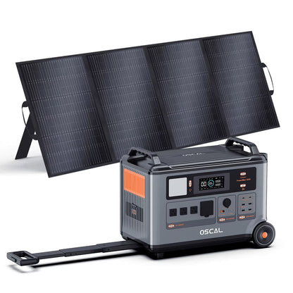 OSCAL PowerMax 6000 Portable Power Station, 3600Wh LiFePO4 Battery with 6000W Output, BP3600 Expansion Battery & 200W Solar Panels, Solar Generator for Camping, Home, Outdoor, Emergency Use