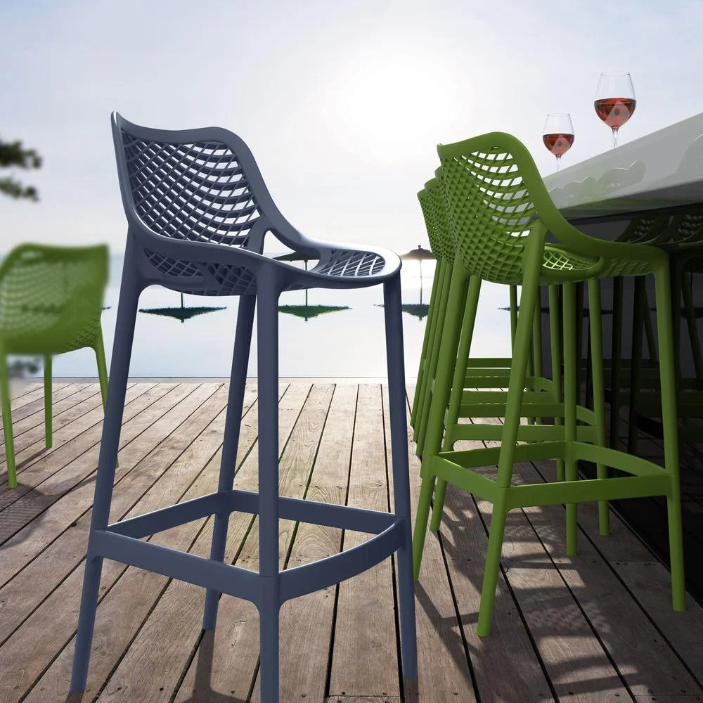 Compamia Air Patio Bar Stool in Black