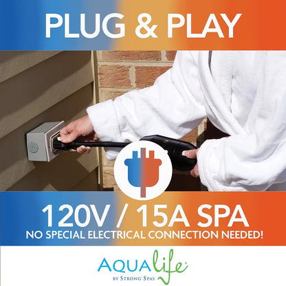 Aqualife by Strong Spas Palm Beach 6 Person 69-Port Non-Lounger Spa, 30 Jets, Cobblestone