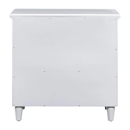 White Nightstand for Bedroom, Atumon Nightstand with 3 Drawers, Wood Bedside Table, Modern Nightstand Furniture for Bedroom, 28"L x 16.9"W x 28"H
