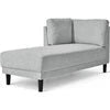 Ufurpie 58" Velvet Chaise Lounge Indoor,Sleeper Lounge Sofa with Nailhead Trim,for Living Room,Office,Apartment,Black