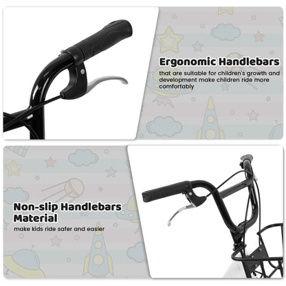 20 Inch Kids Bike for Boys Girls, 1 Speed Children Bicycle with Basket, Rear Seat, Chain Guard, Coaster Brake and V-Brake, Steel Frame Kids Bike for Ages 6-12 Years Old Birthday Gift, Purple