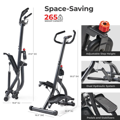 Sunny Health & Fitness SMART Climber Stepper with Handlebar & Free SunnyFit® App Membership – SF-S021001