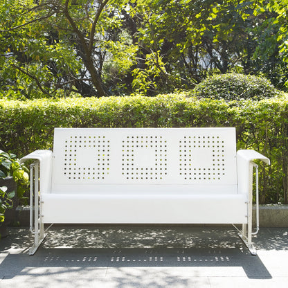 BATES METAL SOFA GLIDER IN TURQUOISE
