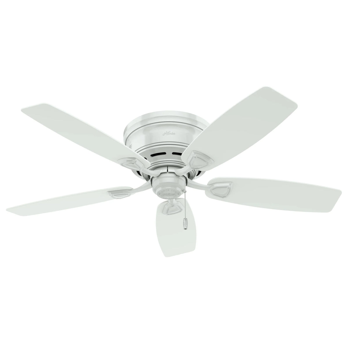 Hunter - Sea Wind Indoor/Outdoor Low Profile Ceiling Fan, 48-inch, Matte Black, Nautical-style, 3-speed WhisperWind Motor, 53118, for Porches, Bathrooms