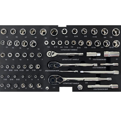 799PCS Aluminum Trolley Case Tool Set, Complete Tool Box Set with Rolling Wheels, Household Hand Tools Kit for Men, Silver