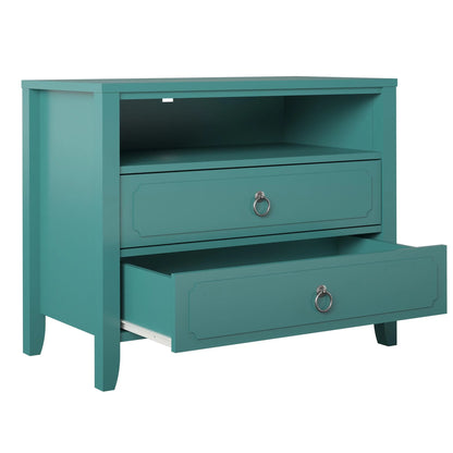 Her Majesty 2 Drawer Nightstand, Mustard Yellow