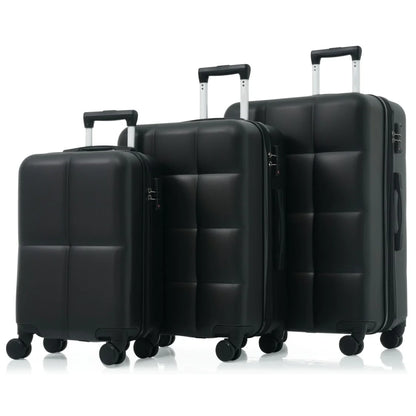 3 Piece Luggage Set , 20/24/28 inches Suitcase Set , ABS Hardshell Expandable Luggage Sets with TSA Lock,20-inch with USB Port, Carry On Luggage for Men Women, Pink