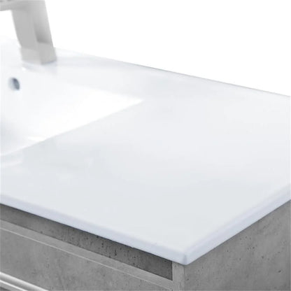 Elegant Kitchen and Bath 48 Inch  Single Bathroom Floating Vanity In Concrete Grey