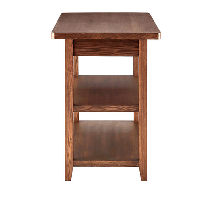 Better Homes & Gardens Reading Wood Kitchen Island with 2 Shelves and Drawers, Walnut Color