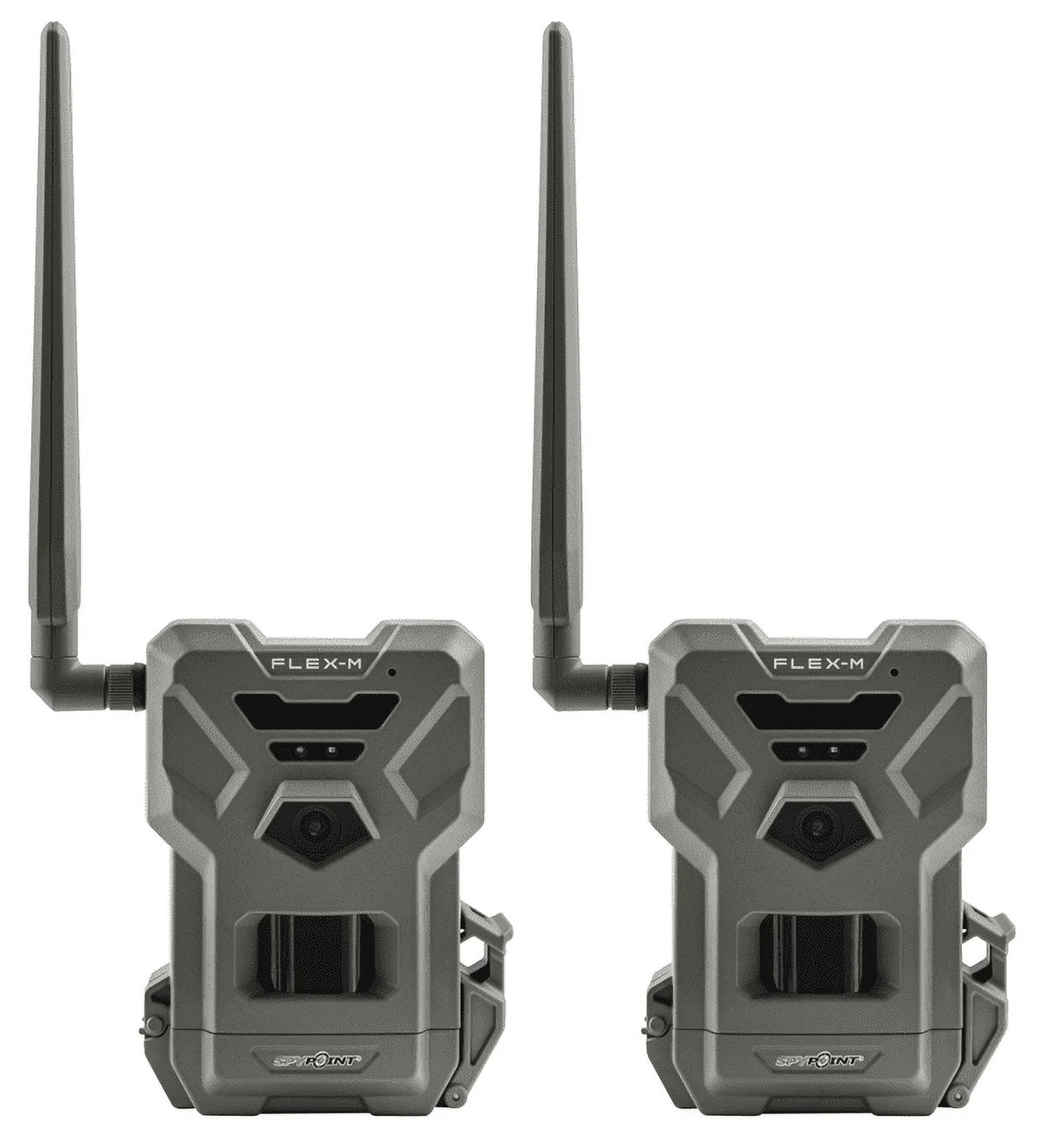 SPYPOINT Flex-m Twin Pack Cellular Trail Camera – Hunting Trail Monitor with GPS, Night Vision, Dual-Sim LTE, IP65 Water-Resistant