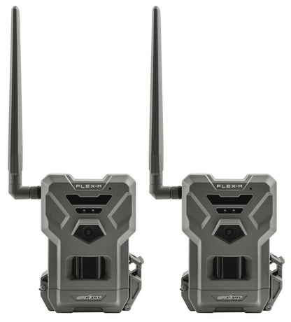 SPYPOINT Flex-m Twin Pack Cellular Trail Camera – Hunting Trail Monitor with GPS, Night Vision, Dual-Sim LTE, IP65 Water-Resistant