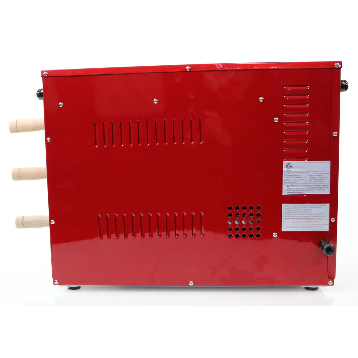 Brazilian Flame 2-Skewer Brazilian Rotisserie Electric Grill in Red