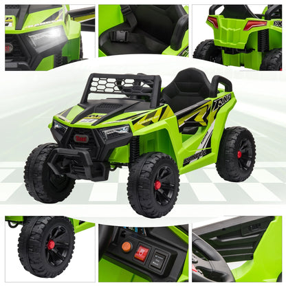 TOBBI 12V Kids Electric off-Road UTV Truck Car Battery Powered Ride on Toys for Girls with LED Headlights, Music, Horn
