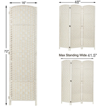 3-Panel Room Divider, 6 ft Office Partition Walls Wood Divider Folding Portable Privacy Screen, Room Dividers and Folding Privacy Screens for Home, Room Separator Wall Dividers,Black