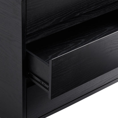 Better Homes & Gardens Juliet 3 Drawer Nightstand with USB, Light Honey