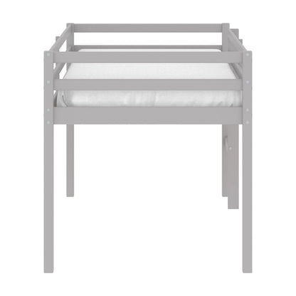 HH2Home Campbell Wood Twin Junior Loft Bunk Bed, White