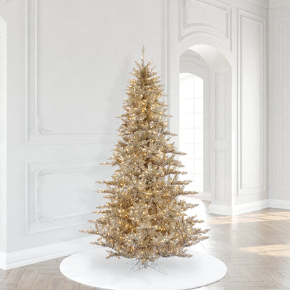 Vickerman 4.5' Champagne Fir Artificial Christmas Tree, Warm White Dura-lit LED Lights