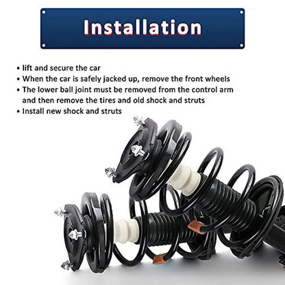 MOSTPLUS 171577L 171577R Front Pair Complete Strut Assemblies Compatible for Jeep Liberty 2002-2012/Dodge Nitro 2007-2011(Set of 2)