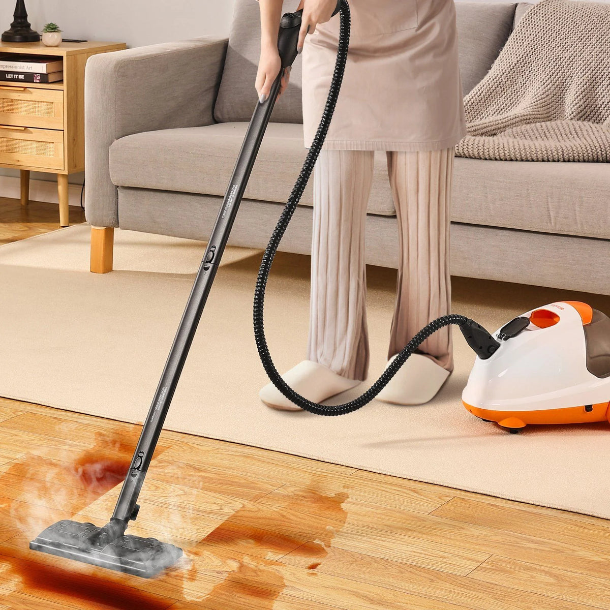 2000W Heavy Duty Steam Cleaner Multipurpose, 51oz Large Tank with 27 Attachments for Floors, Carpets, Cars, Windows - Powerful Household Steamer