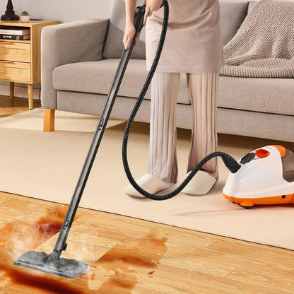 2000W Heavy Duty Steam Cleaner Multipurpose, 51oz Large Tank with 27 Attachments for Floors, Carpets, Cars, Windows - Powerful Household Steamer