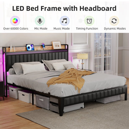 WhizMax Under Bed Storage Platform Bed Frame, Queen