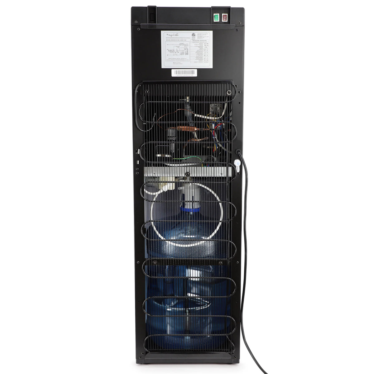 MegaChef Stainless Steel Bottom Load Hot and Cold Water Dispenser 5 Gallon Water Cooler