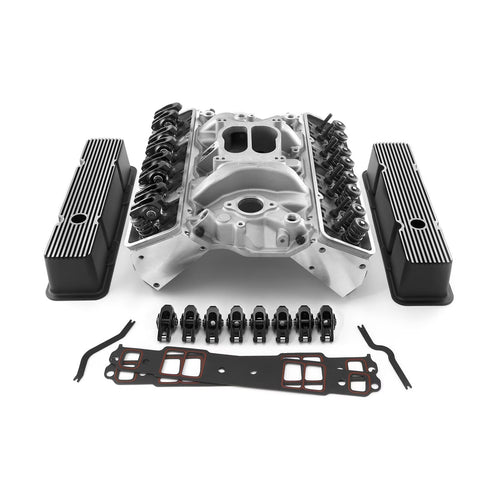 Speedmaster 1-435-004 Compatible with Chevy SBC 350 Straight Cylinder Head Top End Engine Combo Kit [Hydraulic Flat Tappet]