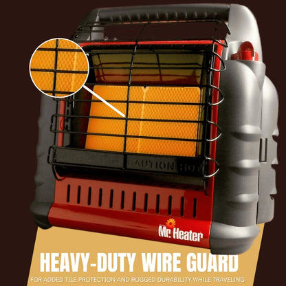 Mr. Heater Portable Big Buddy Propane Heater with 10-Feet Propane Hose Bundle