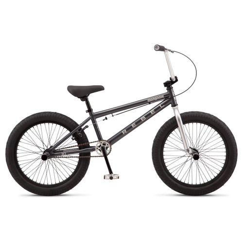 Mongoose Rebel X1 BMX Bike, 20-in. Wheels, Kids Ages 7-14 Years, Gray Child Bicycle