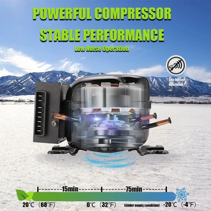 Alpicool CF55 Portable Refrigerator 12 Volt Car Freezer 58 Quart(55 Liter) Vehicle, Car, Truck, RV, Boat, Mini fridge freezer for Driving, Travel, Fishing, Outdoor -4��F to 68��F