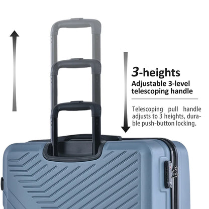 3 Piece Navy Luggage Travel Set, 20" 24" 28" Carry on Luggage with Spinner Wheels, Lightweight Hard Case Luggage Travel Suitcase Christmas Gifts for Business Trip Holiday Travel Cruise