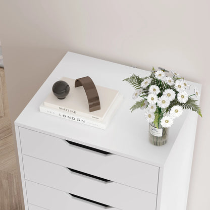 Homfa Vertical 8 Drawer Dresser, 44.5����H Modern Drawers Dresser for Bedroom Living Room, White