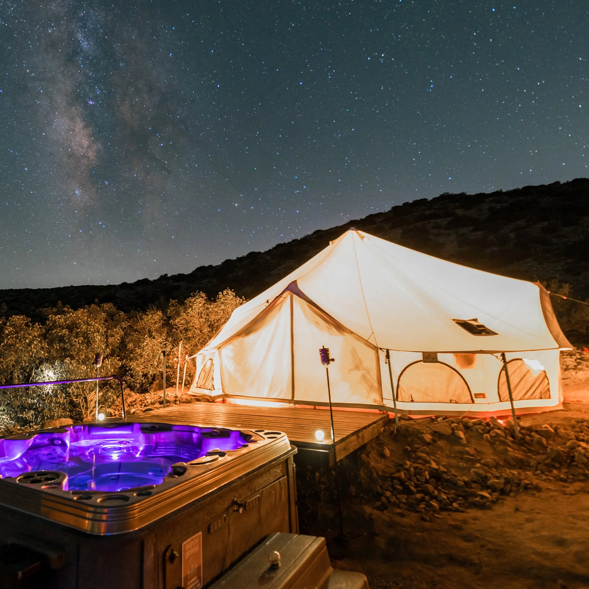 White Duck Outdoors Avalon Optimus Canvas Bell Tent (23') - Water Repellent - All Season Tent w/Stove Jack, Maximum Occupancy 12 People