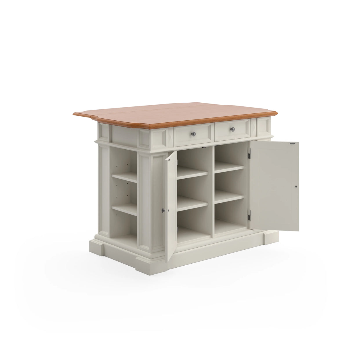 Homestyles Americana Wood Kitchen Island in Black