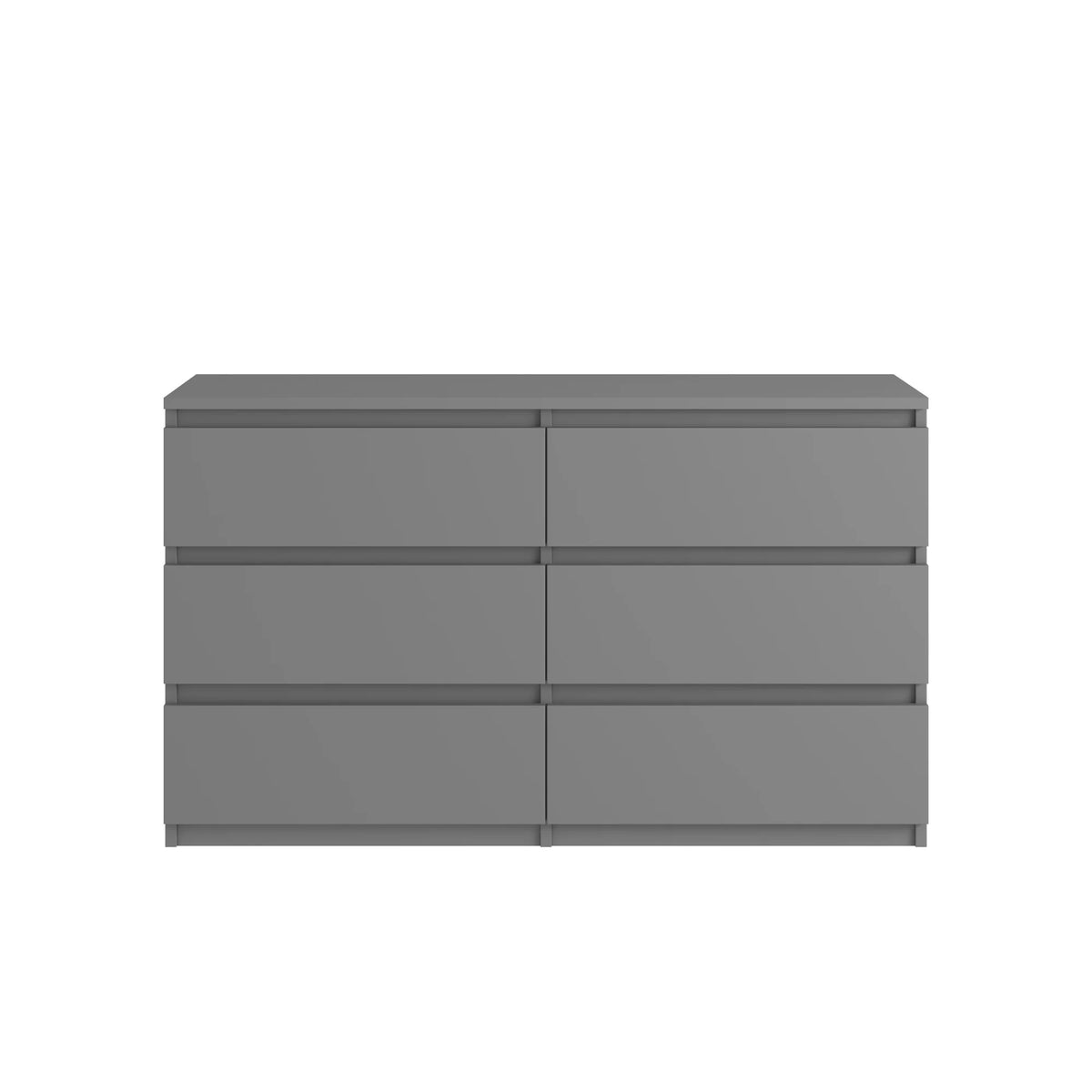 Kadyn White Chest of Drawer, 6 Double Drawer Dresser for Bedroom, Modern Storage Cabinet for Living Room, Dresser
