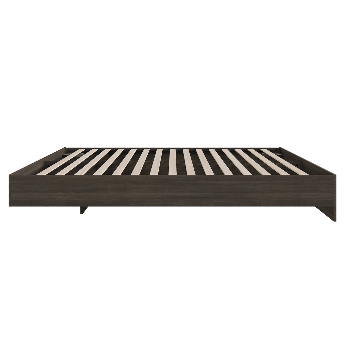 Nexera Full Size Platform Wood Bed Frame, Walnut