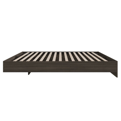 Nexera Full Size Platform Wood Bed Frame, Walnut