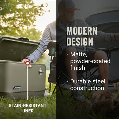 Coleman Reunion™ 54-Quart Steel Belted® Matte Cooler, Midnight