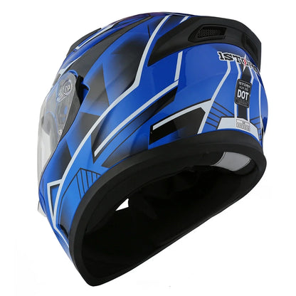 1Storm Motorcycle Modular Full Face Flip up Dual Visor Helmet + Spoiler + Motorcycle Bluetooth Headset: HJK316 Mechanic Red