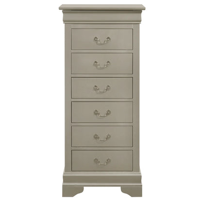 Glory Furniture Louis Phillipe 7 Drawer Lingerie Chest in Cherry